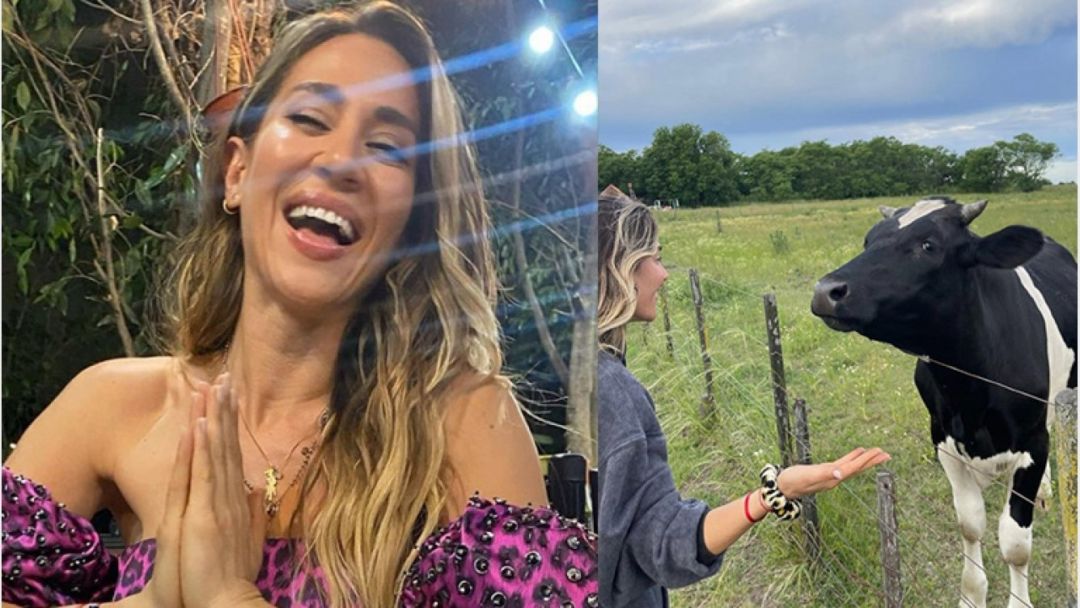 La insólita promesa que Jimena Barón le hizo a una vaca en sus vacaciones: “Le dije que no me las voy a comer”