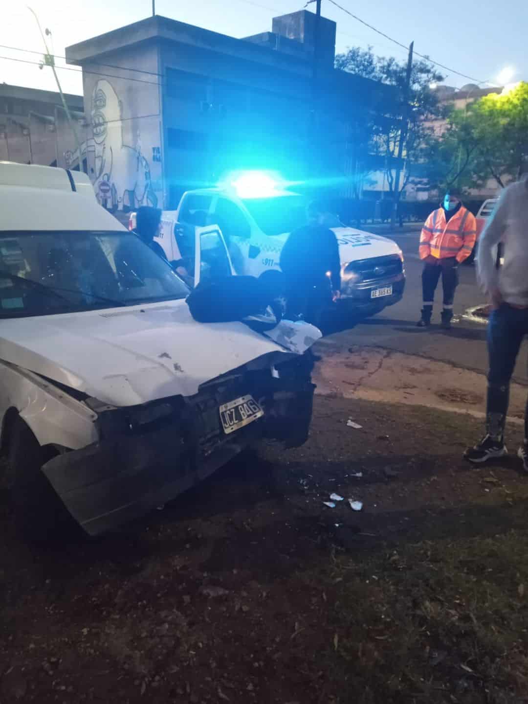 Chocó contra una columna y no pudo soplar la pipeta
