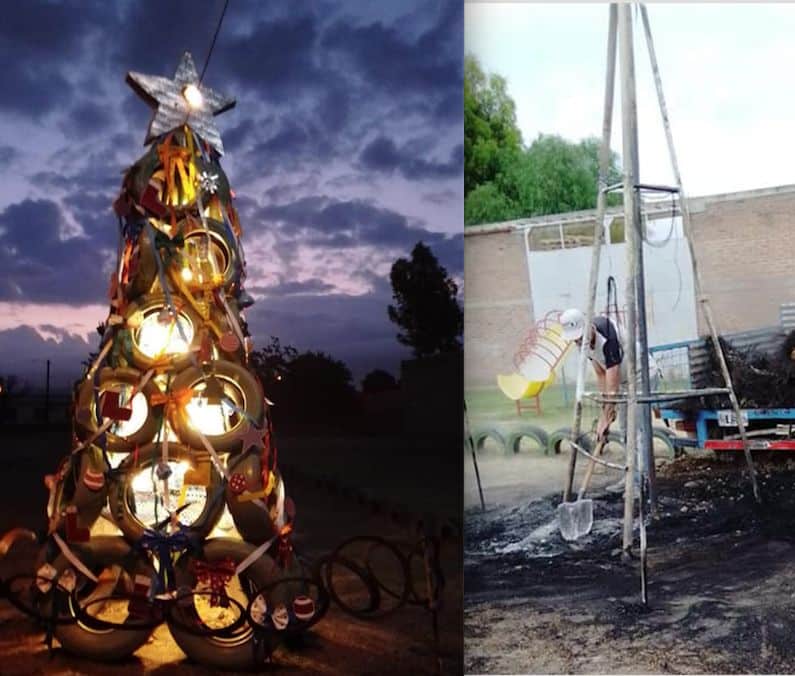 Detuvieron al “Grinch” del bajo Rondeau: incendió un árbol de navidad del barrio