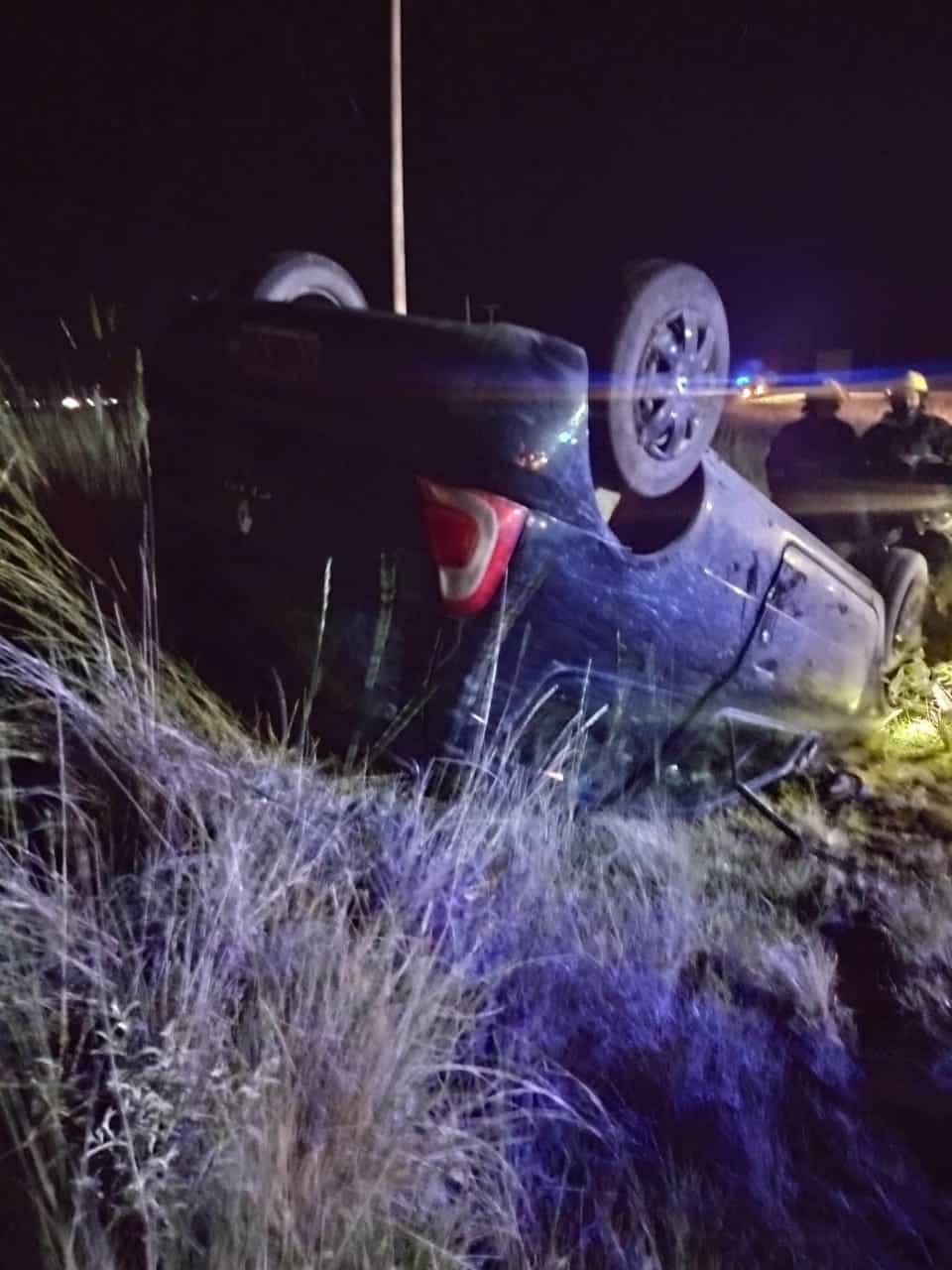 Un bahiense volcó en el acceso a Monte Hermoso