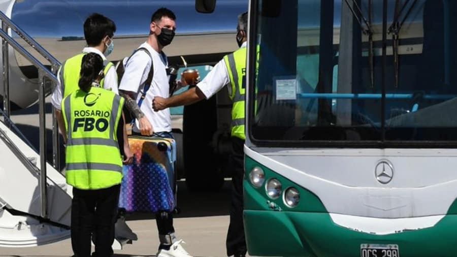 Messi llegó a Rosario para celebrar las fiestas de fin de año
