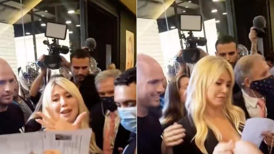 Wanda Nara fue sorprendida por una chica que le dejó su currículum en un evento y la va a contratar