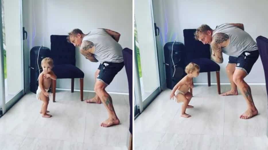 El Polaco causó sensación en una tierna coreo con su hija Abril: “Preparando el challenge 2022”
