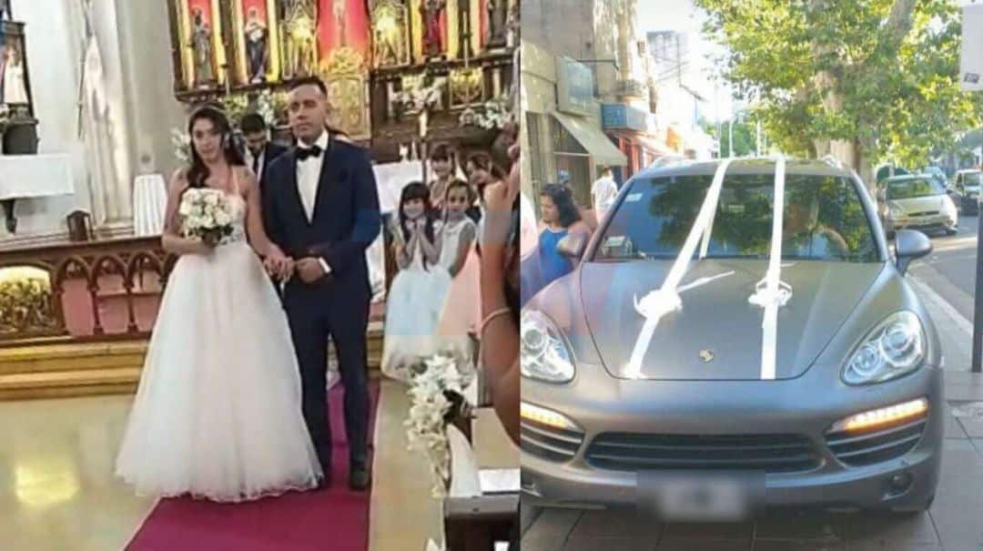 Los autos de la “boda narco”: el Porsche de la novia y el Audi incendiado de la familia asesinada