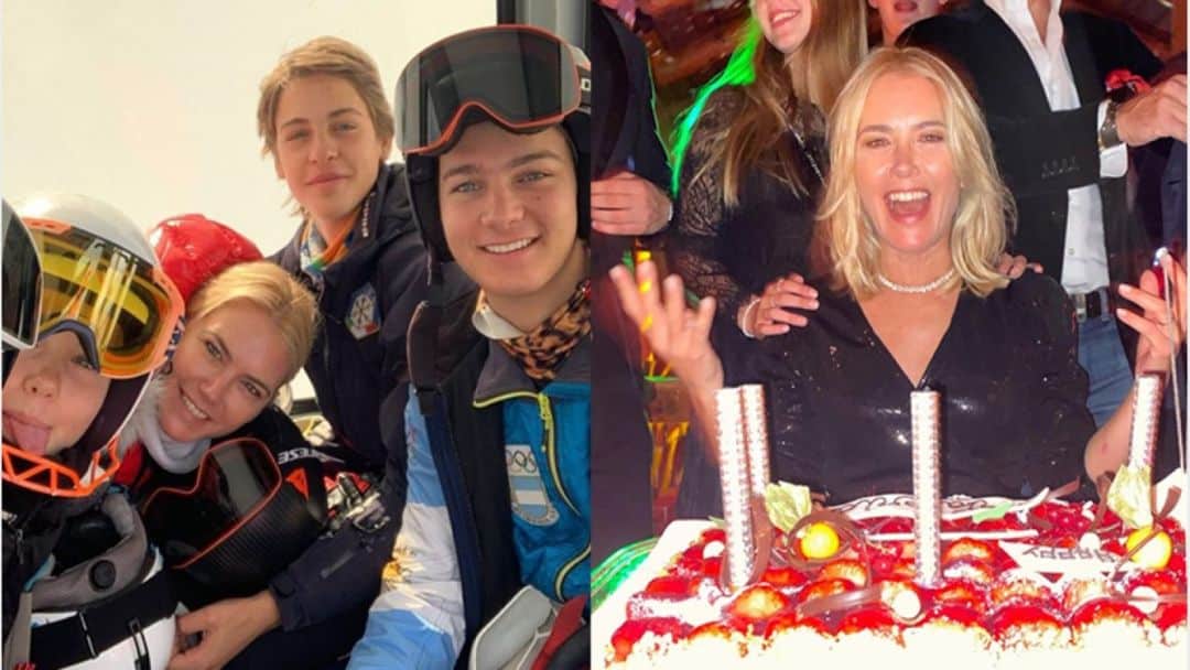 Valeria Mazza celebró sus 50 años en Suiza con su familia: “Festejos en la montaña”