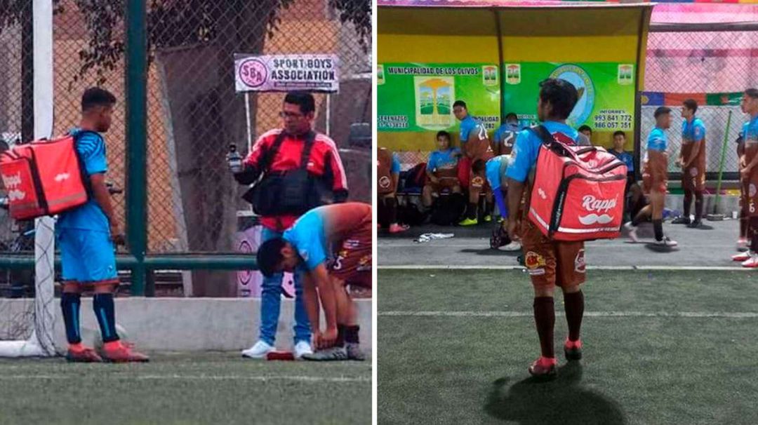 La historia detrás del futbolista que reparte comida para vivir y se hizo viral durante un partido