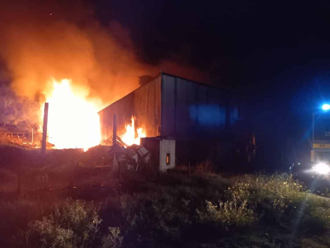 Pérdidas totales en un galpón tras un incendio