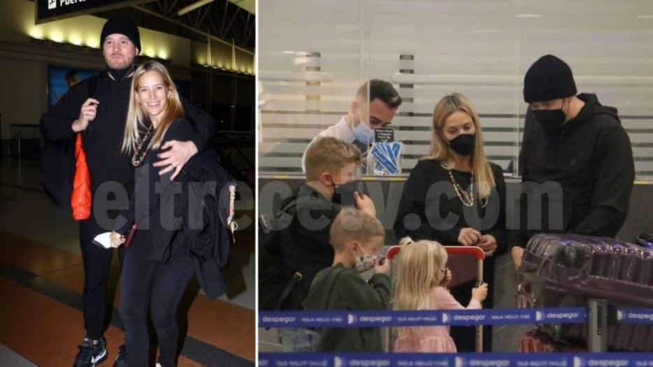 Luisana Lopilato y Michael Bublé revolucionaron Ezeiza en su partida de la Argentina