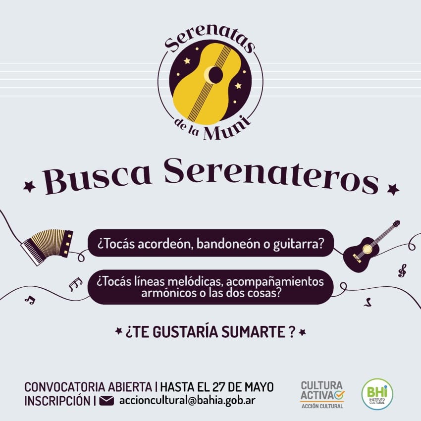 Convocatoria para sumarse a las Serenatas de la Muni