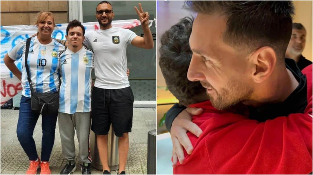 Tomi cumplió su sueño y conoció a Messi después de esperarlo durante meses: “¿Cuándo venís a Unión?”