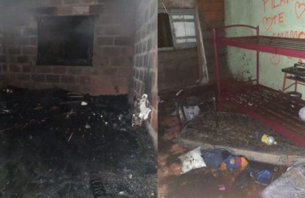 Un incendio destruyó las habitaciones de una vivienda