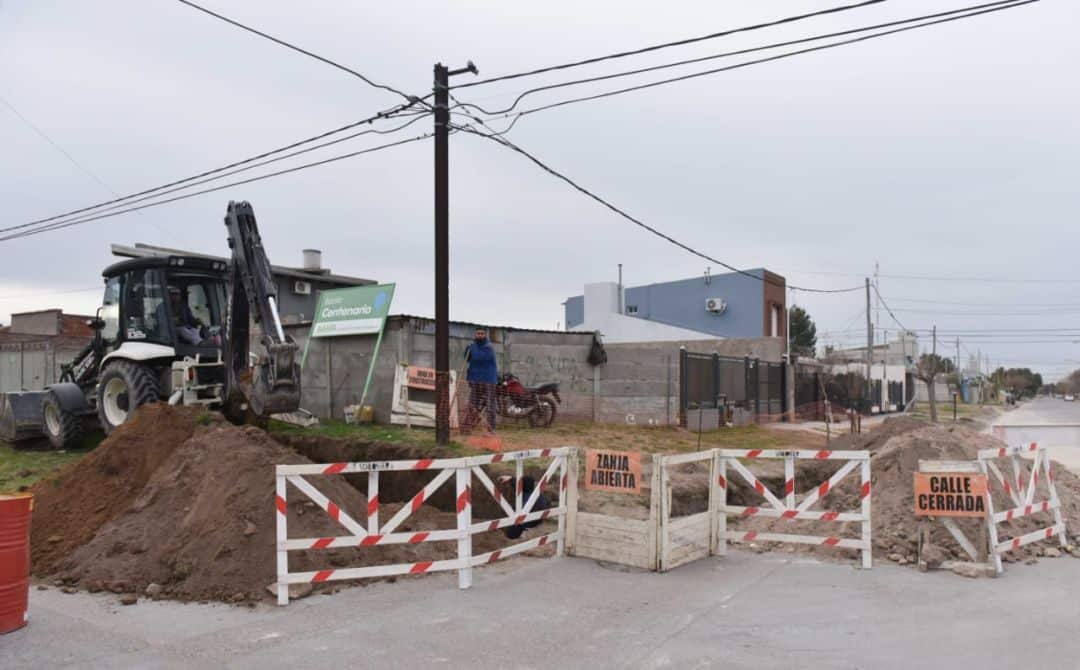 Cloacas en barrio Centenario: la obra se encuentra en la etapa final