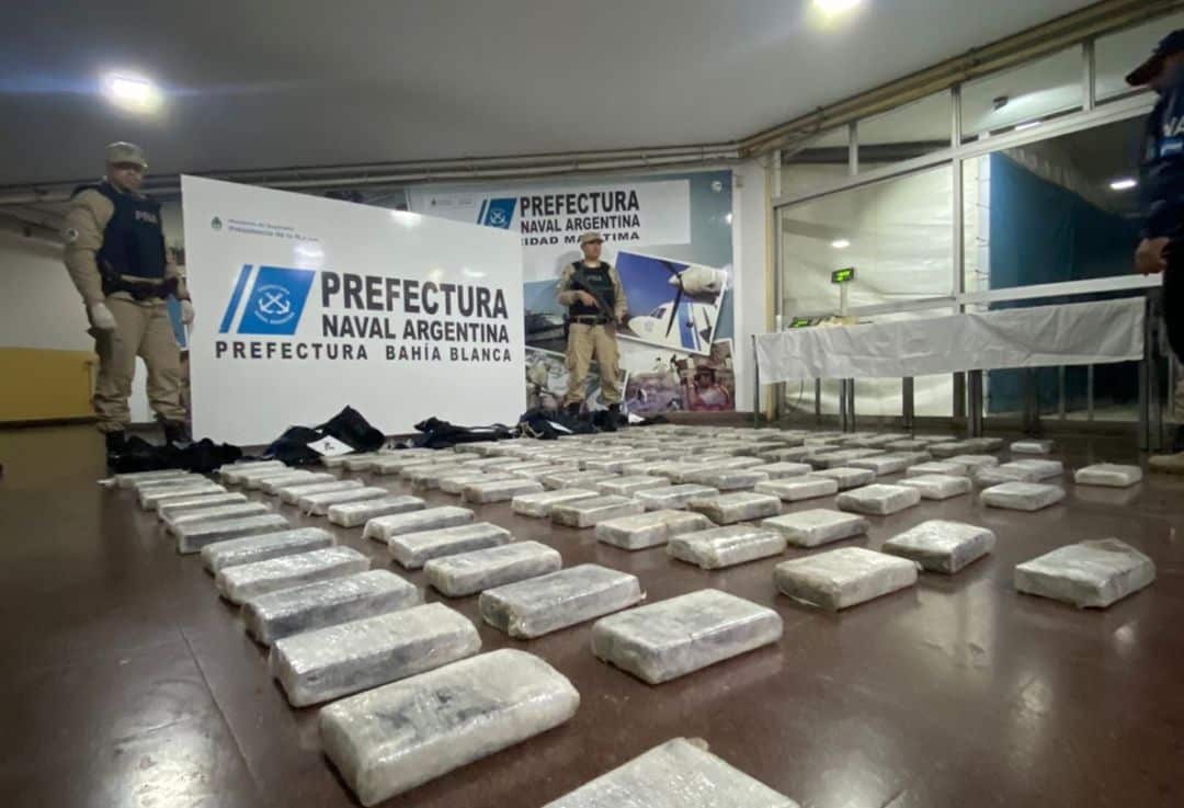 Prefectura incautó más de 170 kilos de cocaína