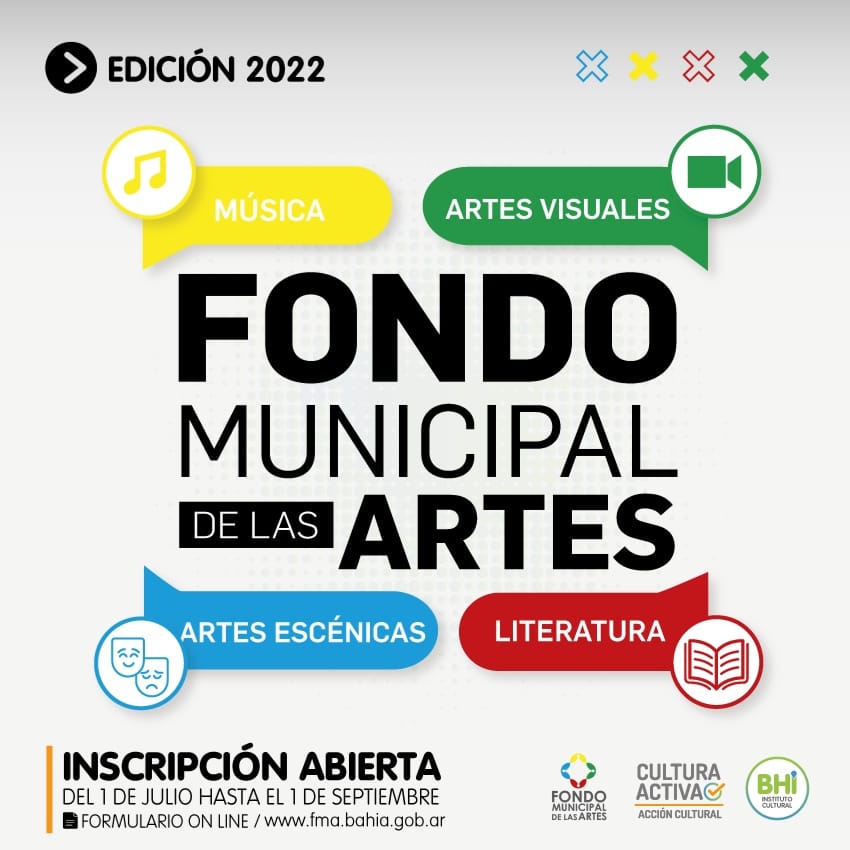 Fondo Municipal de las Artes – continúa abierta la inscripción a becas y subsidios