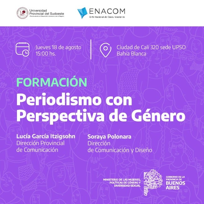 Se realizará un curso de periodismo con perspectiva de género