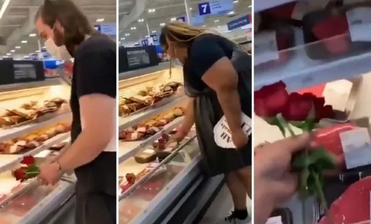 “Funeral” vegano en un supermercado: un grupo de activistas rindió homenaje a las bandejas de carne