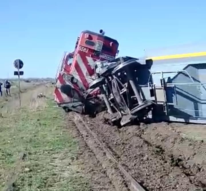 Descarrilan y vuelcan 2 vagones de una formación ferroviaria que iba al puerto bahiense