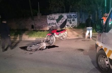 Un motociclista resultó herido tras un accidente