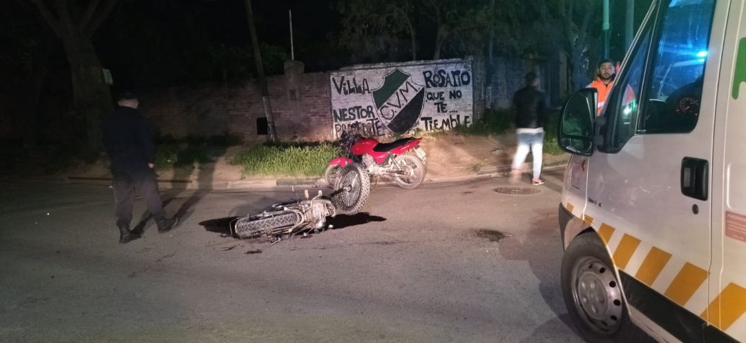 Un motociclista resultó herido tras un accidente