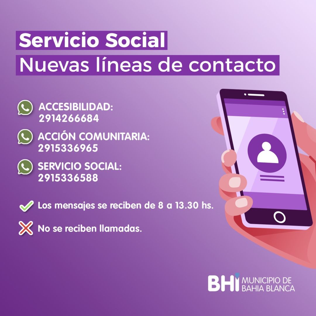 Servicio Social: nuevos contactos vía Whatsapp