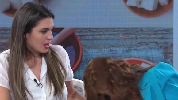 Susto en vivo en América por el desmayo de una nutricionista: “Vamos al corte”