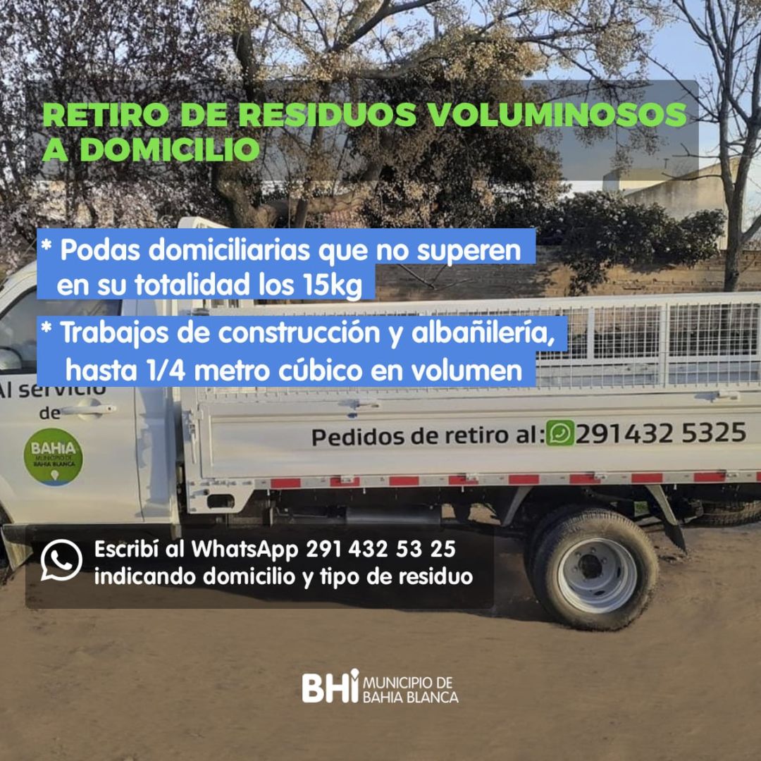 Retiro de residuos de albañilería y pequeñas podas