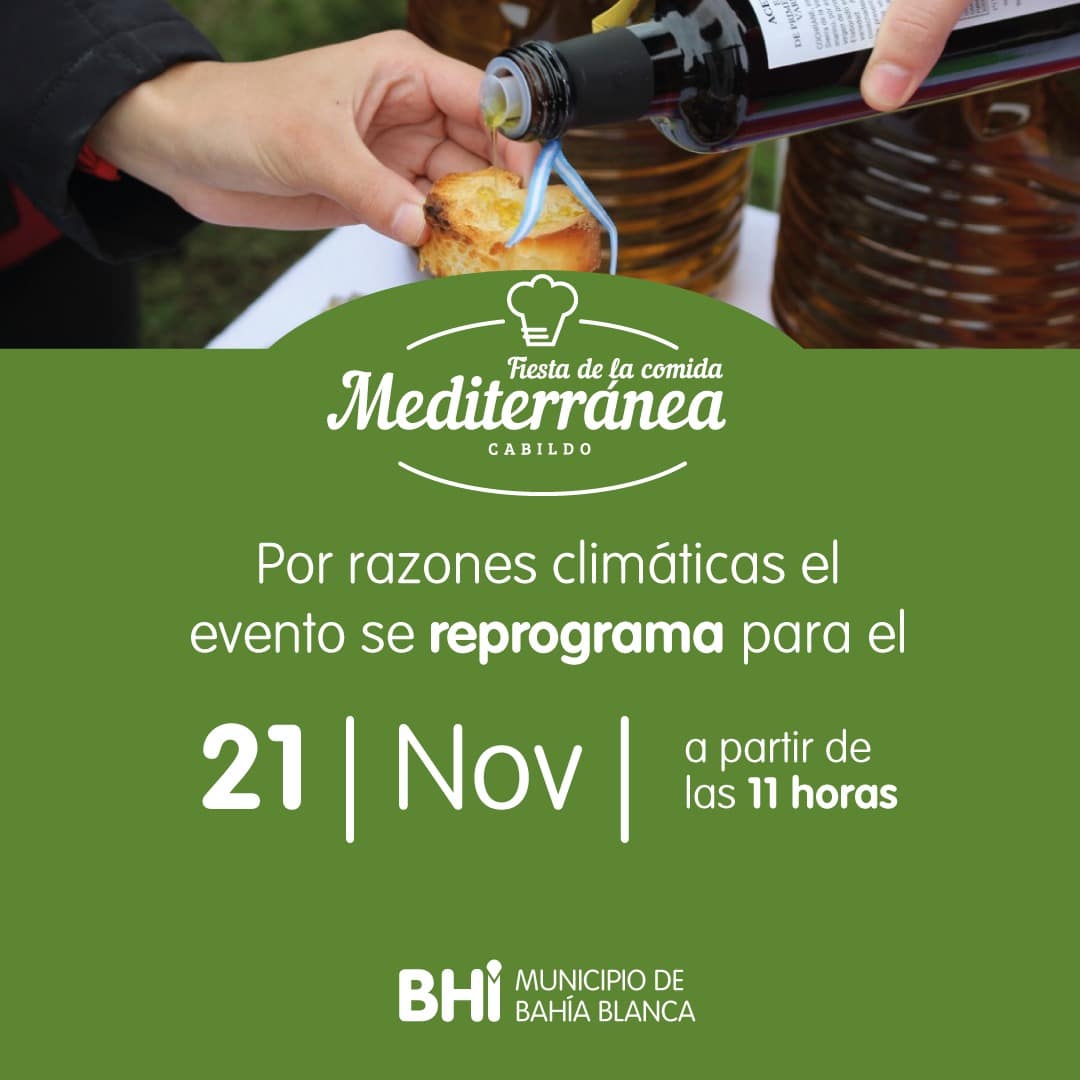 Nueva fecha de la Fiesta de la Comida Mediterránea en Cabildo