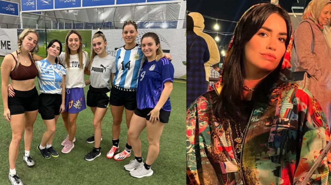 Lali Espósito la rompió en Qatar: jugó al fútbol en un partido mixto y destacó por su talento en la cancha