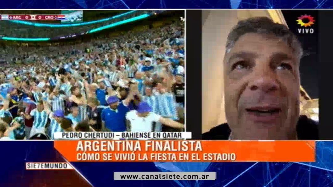 Un bahiense que vivió de cerca el pase a la final en Qatar