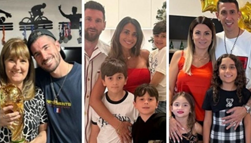 La Navidad de los campeones del mundo: las fotos de los jugadores de la Selección y sus festejos en familia