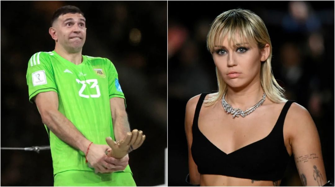 “Dibu Martínez style”: Miley Cyrus imitó al arquero argentino y se puso un ramo de flores en sus partes íntimas