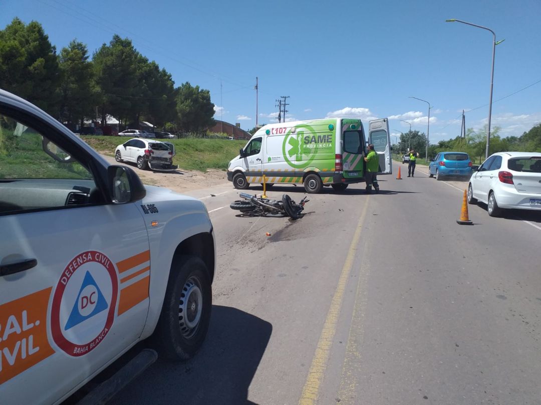 Un motociclista sufrió una fractura tras un choque en La Carrindanga