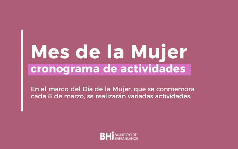 Mes de la Mujer – cronograma de actividades