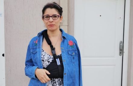 mujer accidentada ruta