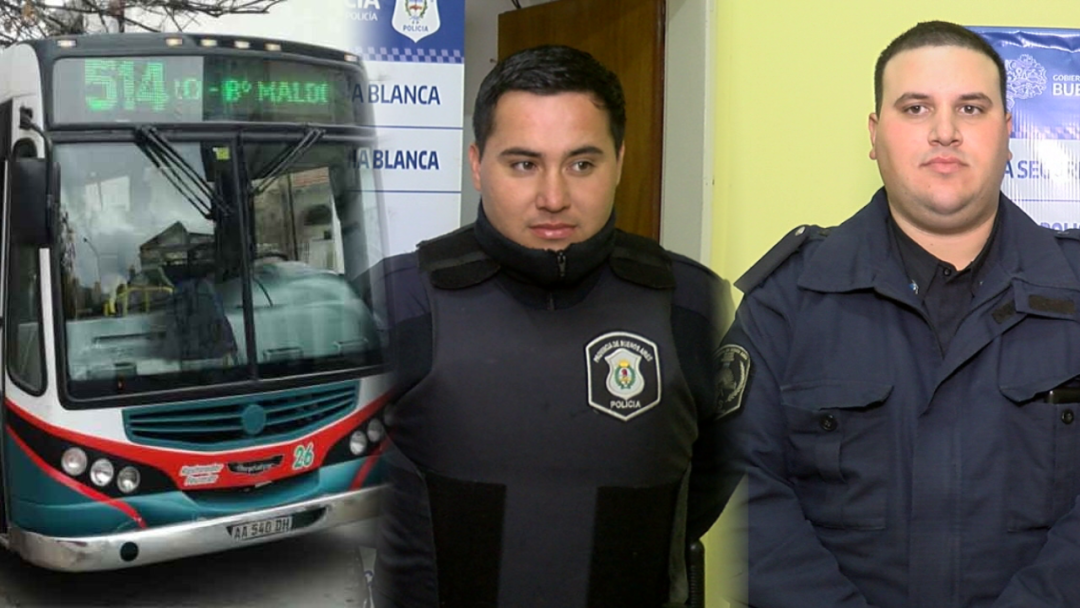 Dos policías le salvaron la vida a un bebé a bordo de un colectivo