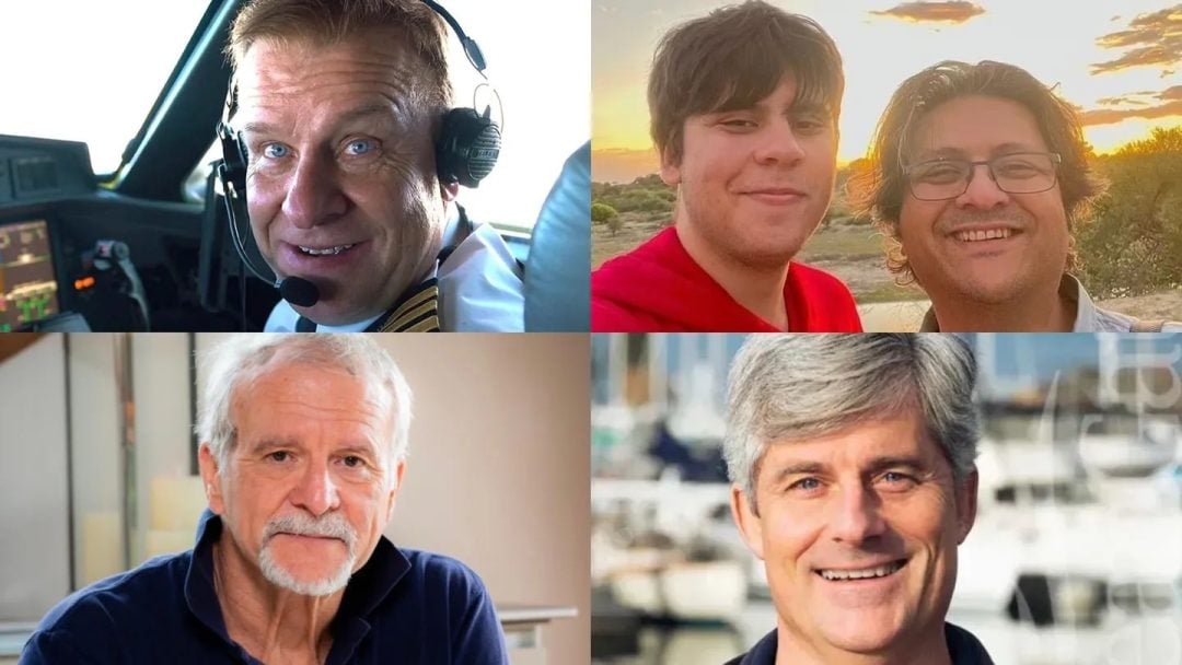 Quiénes eran los cinco tripulantes que murieron en el submarino cuando iban a ver el Titanic