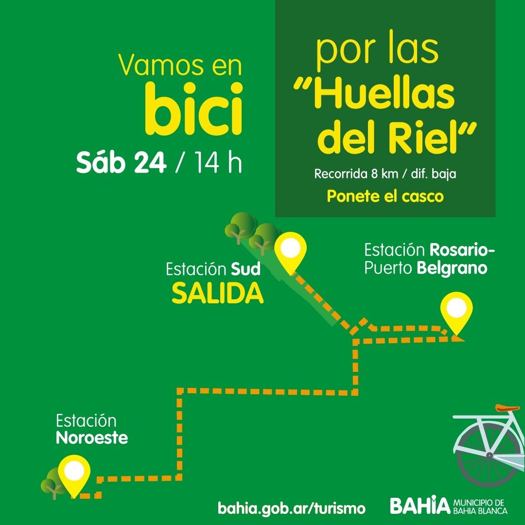 Vamos en bici por las Huellas del Riel