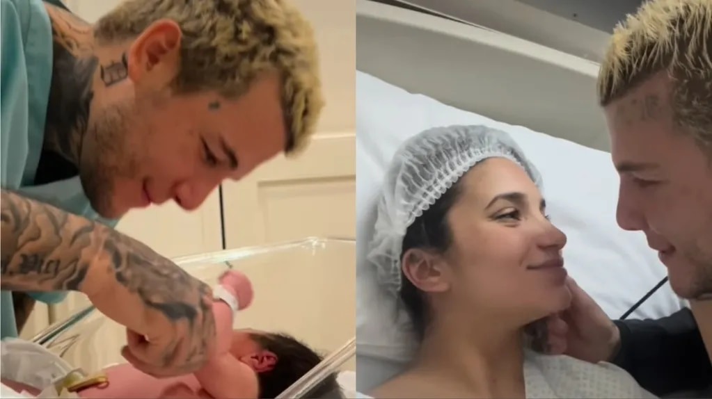 “El papu más tierno”: el emotivo video que Melody Luz le dedicó a Alex Caniggia tras el nacimiento de su hija