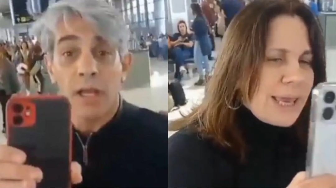 Pablo Echarri grabó a quienes lo increparon en el aeropuerto y los expuso en las redes: “No les tenemos miedo”