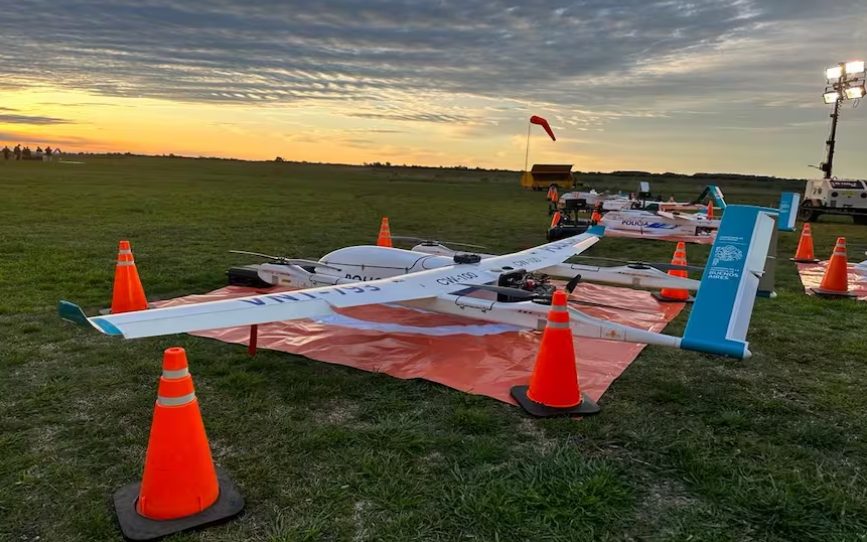 Berni visita Bahía Blanca: trae drones para uso en seguridad