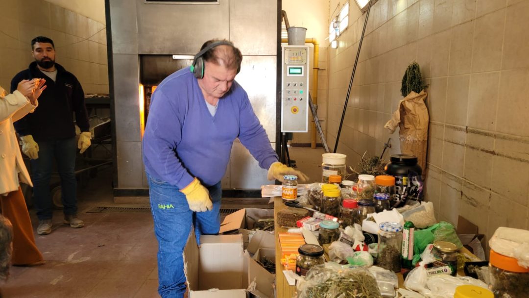 Se quemaron más de 500 kg de droga secuestrada en varios operativos