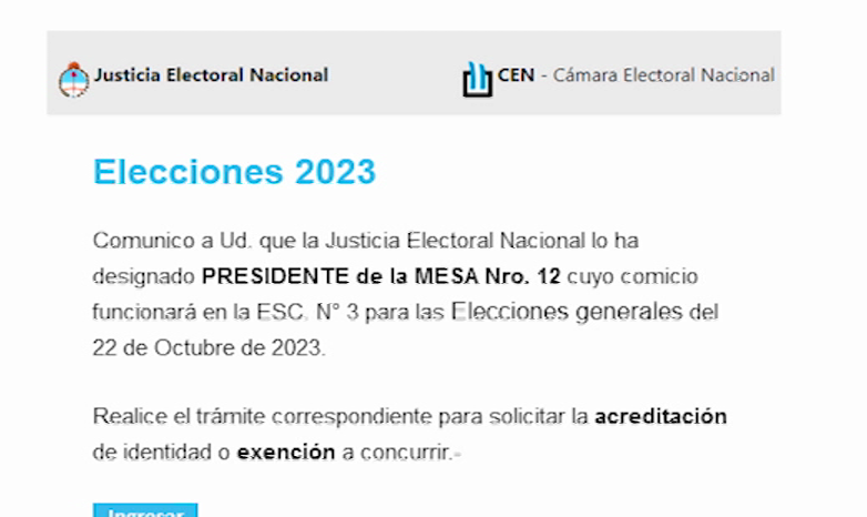 Estafas con las elecciones: llegan correos citando autoridades de mesa