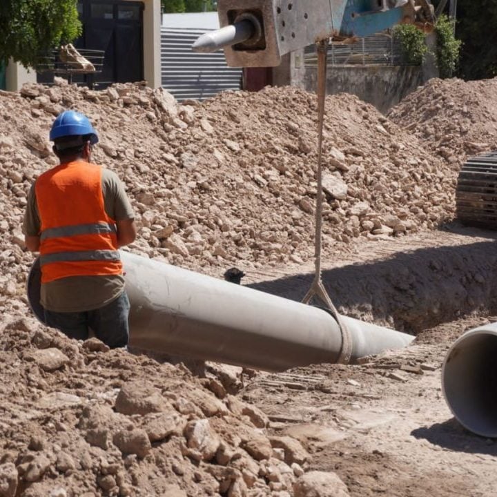 Comenzaron los trabajos para reparar el acueducto que abastece a Grünbein y a Punta Alta