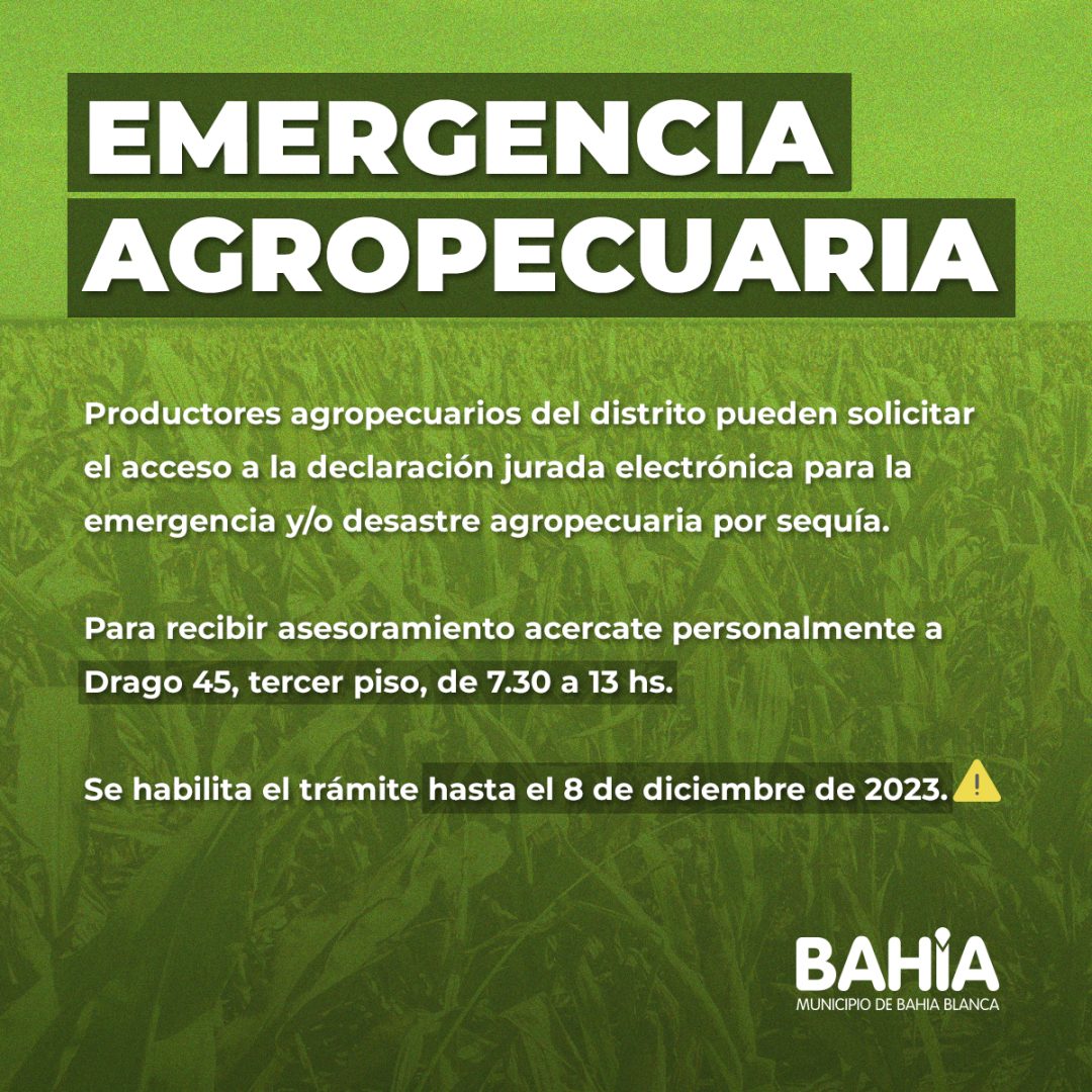 Emergencia agropecuaria: se deberá solicitar acceso a declaración jurada electrónica
