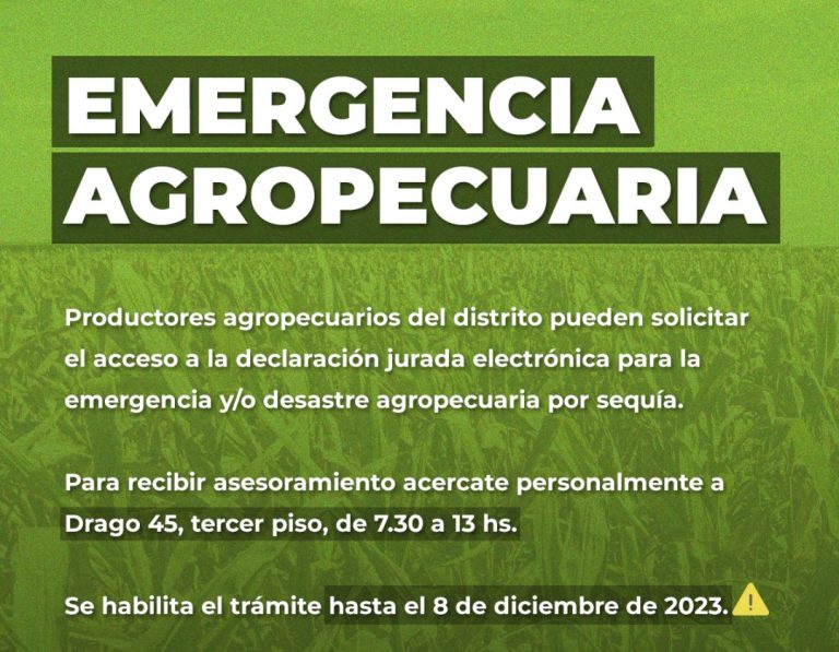 Declaración jurada electrónica por emergencia agropecuaria