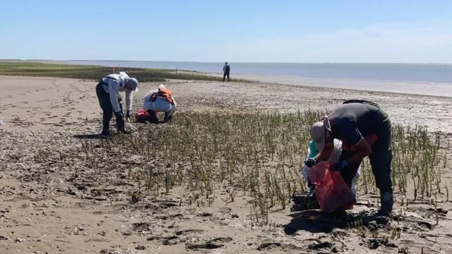 Ya se trabaja en el derrame de petróleo en Bahía Blanca