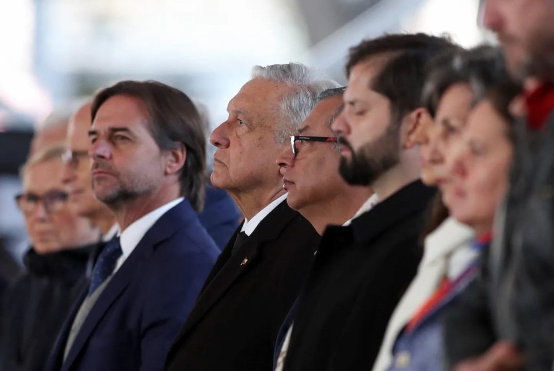 La despedida de los presidentes y exmandatarios a Sebastián Piñera