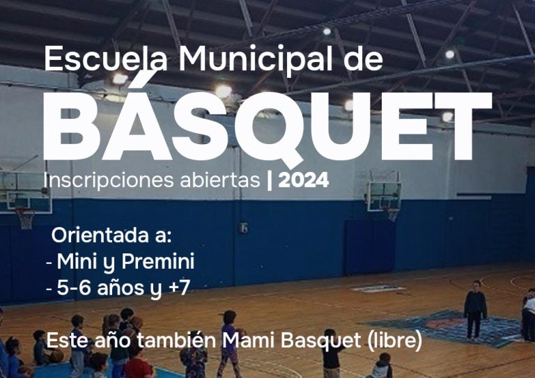 Abren las inscripciones para la Escuela Municipal de Básquet 2024