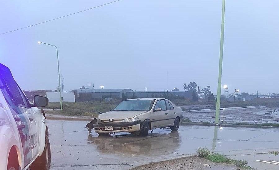 Un auto despistó y chocó en la Avenida Dasso