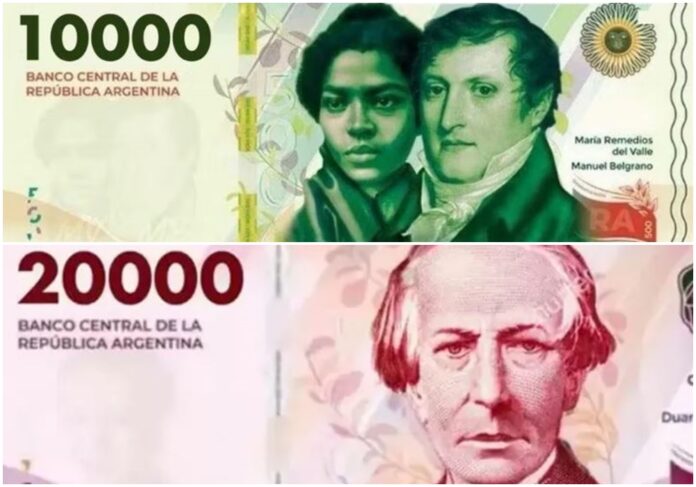 En mayo comenzará a circular el billete de $10.000 y a fin de año el de $20.000